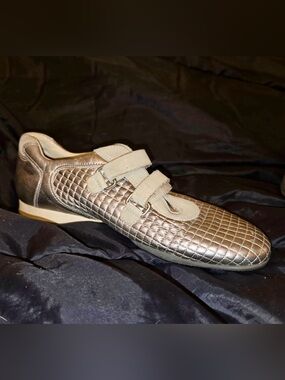 Prada Shoes with silver & gold shimmer size 9